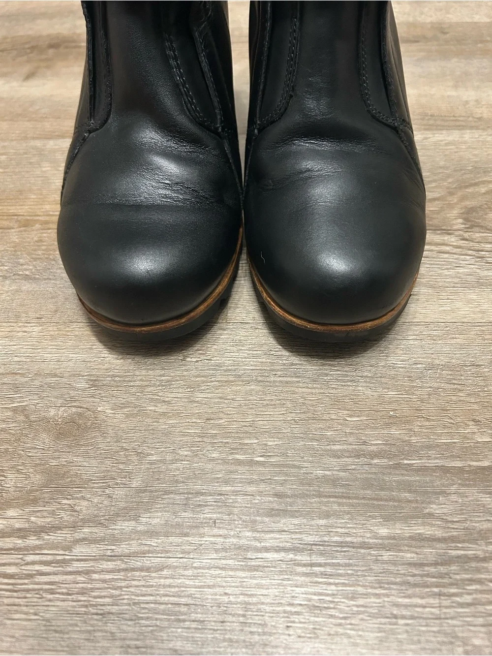 Sorel Fiona Joan Of Artic Women’s Size 7 Black Leather Wedge Ankle Boots